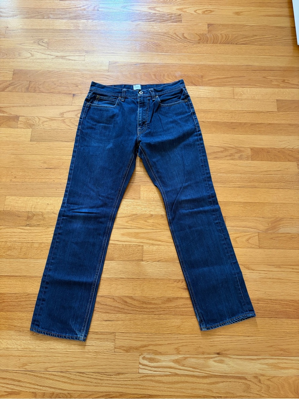 J. Crew Men's Classic Straight-Leg Jeans in Dark Blue, size 30 by 30